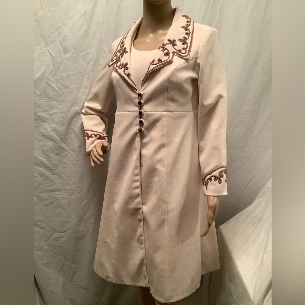 Cream Dress & Jacket Set